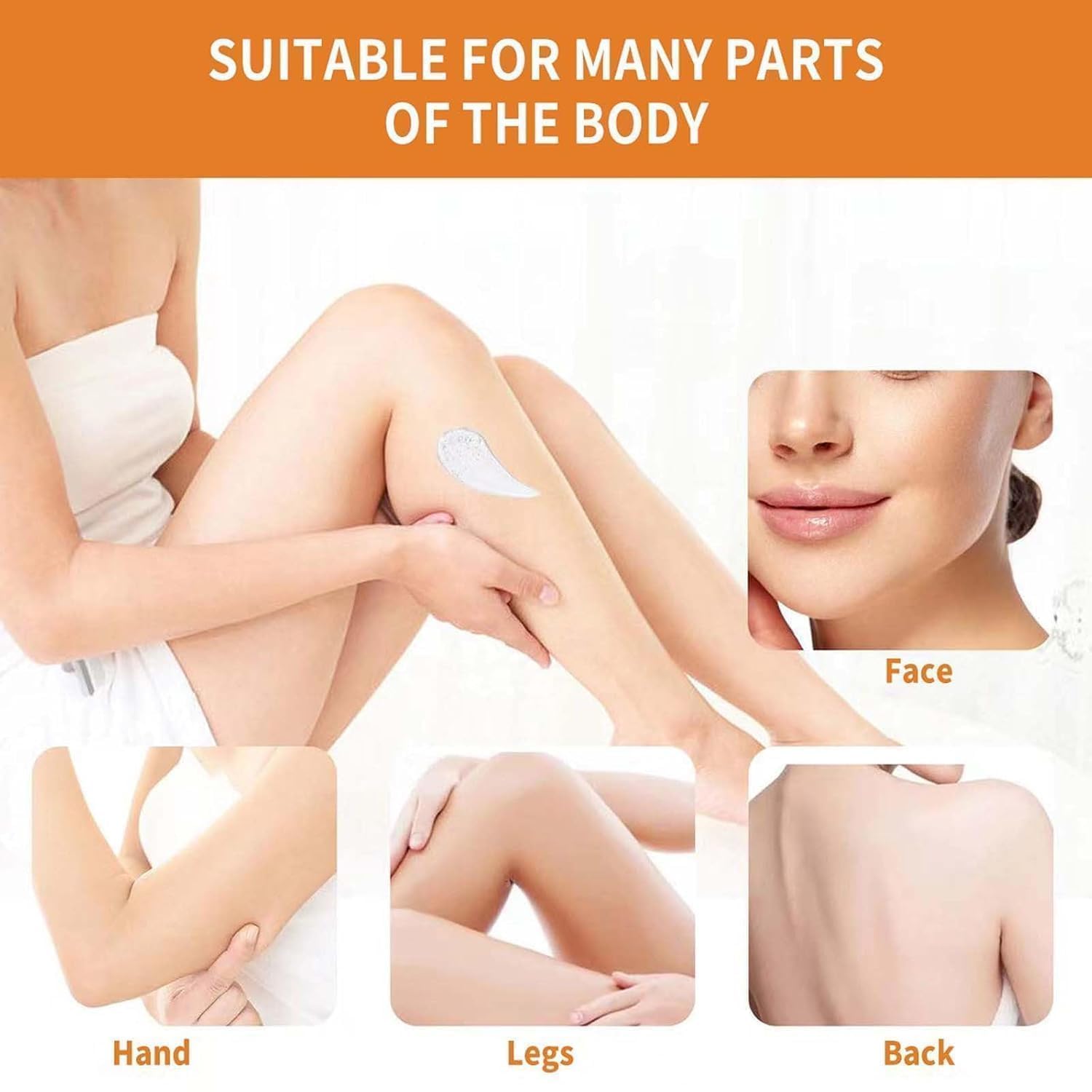 Orange Exfoliating Gel suitable for face, hands, legs and back, providing deep cleansing, gentle exfoliation, dead skin removal and smoother skin