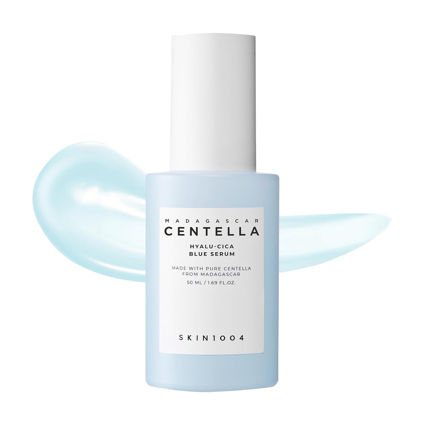 SKIN1004 Madagascar Centella Hyalu-Cica Blue Serum 50ml hydrating face serum with hyaluronic acid and centella asiatica for deep moisture, skin barrier support and healthy glowing skin