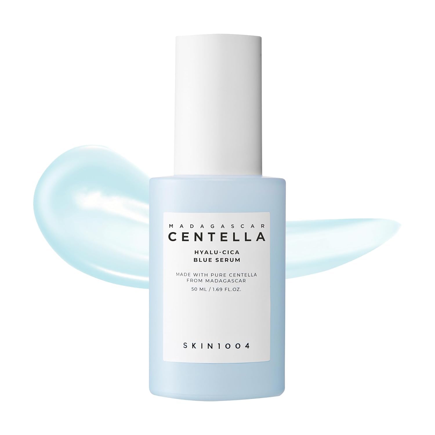 SKIN1004 Madagascar Centella Hyalu-Cica Blue Serum 50ml hydrating face serum with hyaluronic acid and centella asiatica for deep moisture, skin barrier support and healthy glowing skin