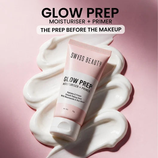 Swiss Beauty Glow Prep Moisturiser + Primer for Hydrated Skin & Smooth Makeup Base