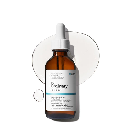 The Ordinary Multi-Peptide Serum for Hair Density with peptide-powered formula to promote thicker, fuller, healthier-looking hair and improve visible hair density.